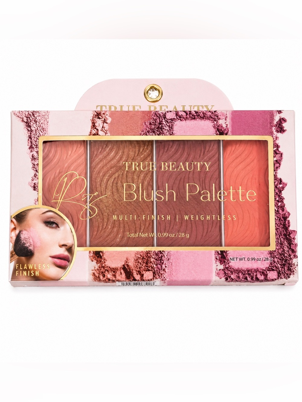 Ellen Tracy True Beauty Blush Palette - Pink, Peach, Coral, Rose